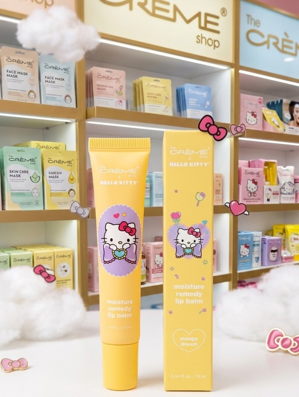 Creme Shop X Hello Kitty Moisture Remedy Lip Balm Mango Dream Full Size NWT